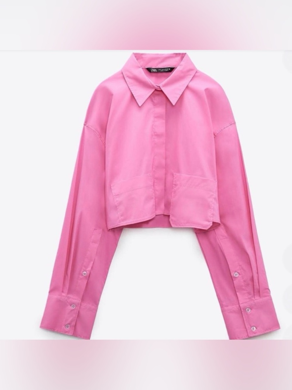 Zara Hot Pink Button-Up Shirt